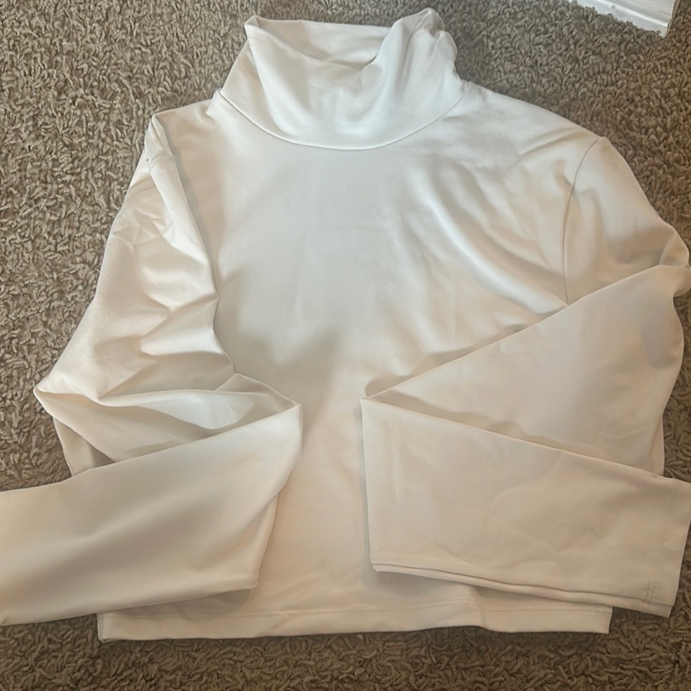 Susana Monaco White Turtleneck Top